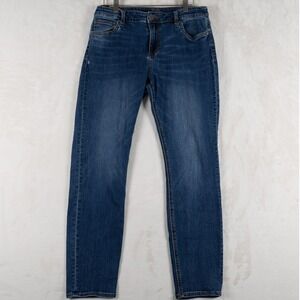 KUT From The Kloth Slouchy Boyfriend Jeans Women's Size 12 Blue Denim Skinny Fit